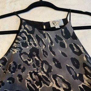 Christian Caliendo animal print slip dress